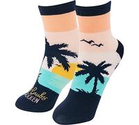 GRUSS & CO Zaubersocken mit Motiv "Urlaub" | Damensocken, Größe 36-40 | Geschenk für Sie, lustiges Geschenk | 48167