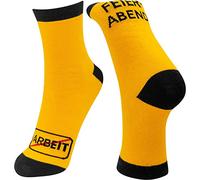 GRUSS & CO Zaubersocken mit Motivdruck "Feierabend" | Herrensocken, in Form gepresst, Größe 41-46, Gelb | lustiges Geschenk, Männergeschenk | 48923