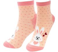 GRUSS & CO Zaubersocken mit Motivdruck "Lieblingshase" | Kindersocken, Größe 30-35, mehrfarbig | Geschenk Ostern, Osternest, Kindergeburtstag | 48575