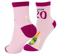 GRUSS & CO Zaubersocken Motiv "20. Geburtstag" | Damensocken, Größe 36-40, mehrfarbig | Geschenk Geburtstag, Geschenk lustig | 74332
