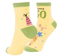 GRUSS & CO Zaubersocken Motiv "50. Geburtstag" | Damensocken, Größe 36-40, mehrfarbig | Geschenk Geburtstag, Geschenk lustig | 74336