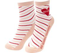GRUSS & CO Zaubersocken Motiv "Du & Ich" | Damensocken in Herzform gepresst, Größe 36-40 | Geschenk Liebe, Valentinstag, für Sie | 48533