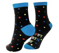 GRUSS & CO Zaubersocken Motiv "Happy Birthday" | Herrensocken, Größe 41-46, mehrfarbig | Geschenk Geburtstag, Geschenk lustig | 74345
