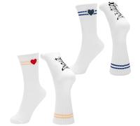 GRUSS & CO Zaubersocken-Set Motiv Herz | Sockenset mit 1 Paar Damensocken und 1 Paar Herrensocken | lustiges Hochzeitsgeschenk | 73898