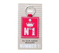 Sheepworld Gruss und Co 46358 Schlüssel-Anhänger, Kunstleder, Nummer eins, Länge ca. 9,3 cm, Rot
