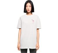 Gs1 Data Protected Company 4068059000002 Damen Mp0007329-ladies Flamingo Oversized Boyfriend Tee T-Shirt, Weiß, S EU