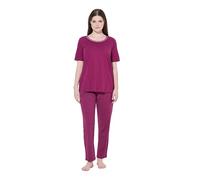 gs1 data protected company 4069787000005 Women's Pyjama, Punkte, Rundhalsausschnitt, Halbarm Pajama Set, Fuchsia pink, 58-60