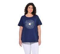 gs1 data protected company 4069787000005 Women's T, Mandala, A-Linie, Rundhals, Halbarm Shirt, tinten blau, 46-48