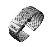 GSCLZ 1,0 Mesh Milanese Strap 18/20/22/24, mm 3, Dicke Edelstahl Uhrenarmband(22mm)