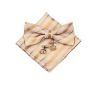 GSCLZ Fliege 3 Stück Anzug Mann Einstecktuch Manschettenknöpfe Hochzeit Bowknot Zubehör Schmetterling Halsbekleidung Verstellbare Krawatte for Erwachsene FüR Hochzeitsfeier Formelle Smoking