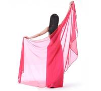 GSCLZ Schals Bauchtanz-Schleier mit Schmetterlings- und Mottenflügeln, einfarbig, Chiffon-Kopftuch, Schal, 250 x 120 cm. Bauchtanz Schleier Halbrund(Hot Pink)