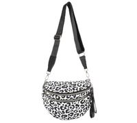 GSenhui Bauchtasche Damen Groß Karierte Crossbody Bag Checkered Gürteltasche Nylon Schachbrett Umhängetasche Breiter Gurt Plaid Crossbag Schwarz