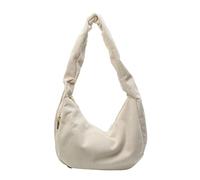 GSenhui Crossbody Bag Damen Cordstoff UmhäNgetasche Mittelgroß Moon Bag Design Handtasche TäGliche Anwendung Cremeweiß