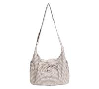 GSenhui Damen Karierte Nylon Schultertasche, Kleine Slouchy Hobo Handtasche mit Kordelzug, Leichte Crossbody Tasche für Alltag, Arbeit und Reisen