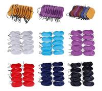 GSHUPIOU Masque de Sommeil, Masque d'oeil zéro Pression, Seide Augenmaske 10er Augenabdeckung Nachgeahmte Seide Schlafaugenmaske Schlafen Gepolstert(Purple)