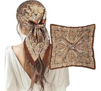GSKQCRPR 1Stück Satin Bandana Damen Kopfhalstuch 70x70cm, Seidenschal für Haare als Haarband, Nacht-Tuch für Schlaf, Vielseitiges Kopfwrap für Damen mit elegantem Design