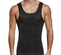 GSKS Kompressions-Shirts für Herren, figurformend, figurformend, mit Reißverschluss, Stil B: Schwarz, Mittel