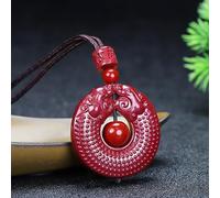 GSZCCZS Feng Shui Zinnober-Halskette, Pi Xiu, Glücksbringer, Reichtum-Halskette, Feng Shui-Amulett-Halskette für Frauen und Männer, zieht Gesundheit, Reichtum und Geld an, Feng Shui-Schmuck, Rot