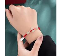 GSZCCZS Glücks-Feng-Shui-Armband, natürliches Jade-Armband und Tianyu-Friedensschnalle, Armband, Glücksbringer, Handseil, handgewebtes Seil, Geschenk für Paare im Lebensjahr, Hetian-Jade,