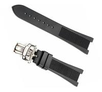 GSZCCZS Gummi-Silikon-Faltschließe-Uhrenarmbänder für PATEK Philippe-Armband Nautilus-Serie-Uhrenarmband 25 mm