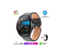 (GT3 Pro Schwarzes Leder) Kompatible Huawei NFC Smartwatch für Erwachsene GT3 Pro 390*390 HD-Bildschirm,