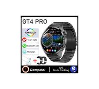 (GT4 PRO MaxBlack Steel Band) Kompatibel mit Huawei GT Series Smart Watch für Erwachsene, GPS-Tracking, NFC, HD-Display,