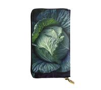 GTKSYNVE Bright Cabbage Ledergeldbörsen für Damen und Herren, RFID-blockierend, großes Fassungsvermögen, Kreditkartenetui mit Reißverschluss, Handy-Clutch, Handtasche, Reise-Geldbörse, Geschenke für