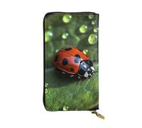 GTKSYNVE Little Ladybug Ledergeldbörse für Damen und Herren, RFID-blockierend, großes Fassungsvermögen, Kreditkartenetui mit Reißverschluss, Damen-Handy-Clutch, Handtasche, Reise-Geldbörse, Geschenke