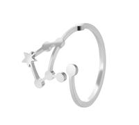 Gu Feng 12 Sternbilder Ringe für Frauen Sternzeichen Sternzeichen Offener Ring Stier Fische Löwe Jungfrau Zwillinge Fische Waage Geburtstagsgeschenk