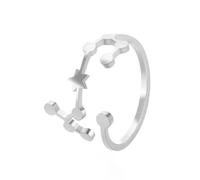 Gu Feng 12 Sternbilder Ringe für Frauen Sternzeichen Sternzeichen Offener Ring Stier Fische Löwe Jungfrau Zwillinge Fische Waage Geburtstagsgeschenk