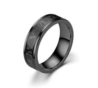Gu Feng 316L Edelstahl Klassische römische Ziffern Ringe für Männer Frauen Paare Hohler Stern Herz Hochzeitsfeier Geschenke Mode