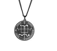 Gu Feng Archangel Raphael Pendant Necklace Talisman Amulet SAMAEL Gabriel Uriel Arch Angel Stainless Steel Long Chain Necklaces