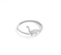 Gu Feng Dinosaurier Ring Edelstahl Niedlicher Brachiosaurus Offene Verstellbare Fingerringe Tierschmuck Geburtstagsgeschenk für Frauen