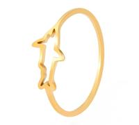 Gu Feng Edelstahl Fisch Hai Form Ringe für Frauen Minimalistische Fingerringe Schmuck Party Geburtstagsgeschenke