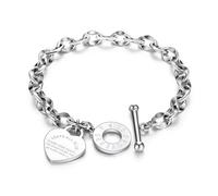 Gu Feng Edelstahl Herz Charm Anhänger Halsketten Schmuck Classic