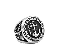 Gu Feng Edelstahl Schmuck Herren Persönlichkeit Titan Stahl Ring dominierender Anker Ring