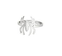 Gu Feng Edelstahl Spinnenringe für Männer Frauen Kreatives Tier offener Finger Ring Punk Gothic Geschenk