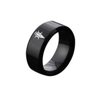 Gu Feng Edelstahl Triple Moon Goddess Ringe für Männer Frauen Pentagramm Wicca Ringe Magie Pentagramm Hexenschmuck Geschenk