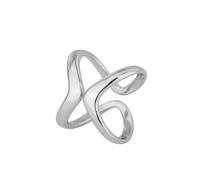 Gu Feng Einfache Wellenringe Frauen unregelmäßige hohle Ringe Mode Temperament Persönlichkeit geometrischer Schmuck