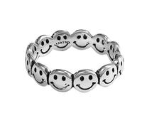 Gu Feng Einfacher kreativer Hipster Lächeln verstellbare Öffnung Ring Damen Persönlichkeit Vintage Smiley Gesicht Ring