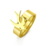 Gu Feng Französisch Vintage Hof Edelstahl Ringe Mode Nische Schwalbe Ring