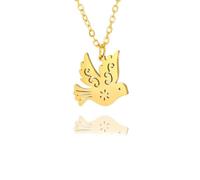 Gu Feng Friedenstaube Taube Anhänger Halskette Frauen Mädchen Gold Farbe Halskette Niedlicher Vogel Schmuck Geschenk