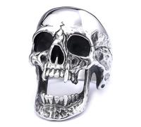 Gu Feng Gothic Vampir Totenkopf Ring Schwerer Totenkopf Herren Edelstahl Biker Ringe Punk Motorradfahrer Schmuck Geschenk