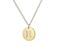 Gu Feng Initiale Buchstabe Halskette Gold Farbe A-Z Alphabet Runder Anhänger Halskette Choker Schmuck für Frauen Mädchen
