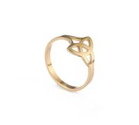 Gu Feng Irish Celtics Knoten Ringe Edelstahl Gold Farbe Triquetra Amulett Talisman lässige Party Ring Schmuck für Frauen