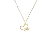 Gu Feng Kreative Liebesform Halskette Edelstahl Anhänger Halskette Damen einfache Schlüsselbeinkette