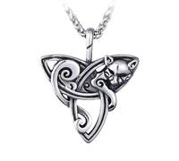 Gu Feng Kreativer Schmuck Vintage Dreieck Anhänger Persönlichkeit Titan Stahl Fuchs Halskette