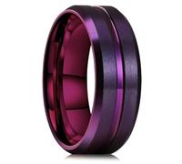 Gu Feng Lila Edelstahlringe für Herren Damen Ringe Eheringe Schmuck