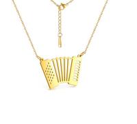 Gu Feng Luxus Nische Design Musik Symbol Horn Akkordeon Anhänger Schlüsselbein Kette Choker