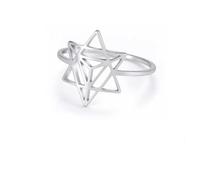 Gu Feng Merkaba Stern Heilige Geometrie Ring Frauen Edelstahl Gold Farbe Finger Ringe Ehering Meditation Schmuck